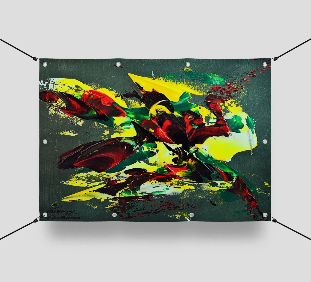 MESSAGE FROM THE HEART 7. telo in pvc da Thierry Vobmann Abstract painting
