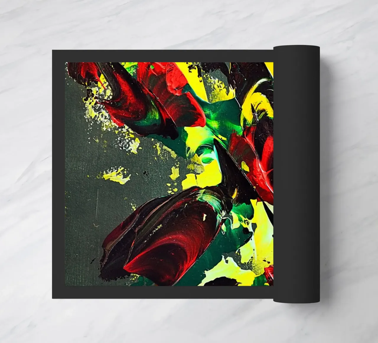 MESSAGE FROM THE HEART 7. felpudo de Thierry Vobmann Abstract painting