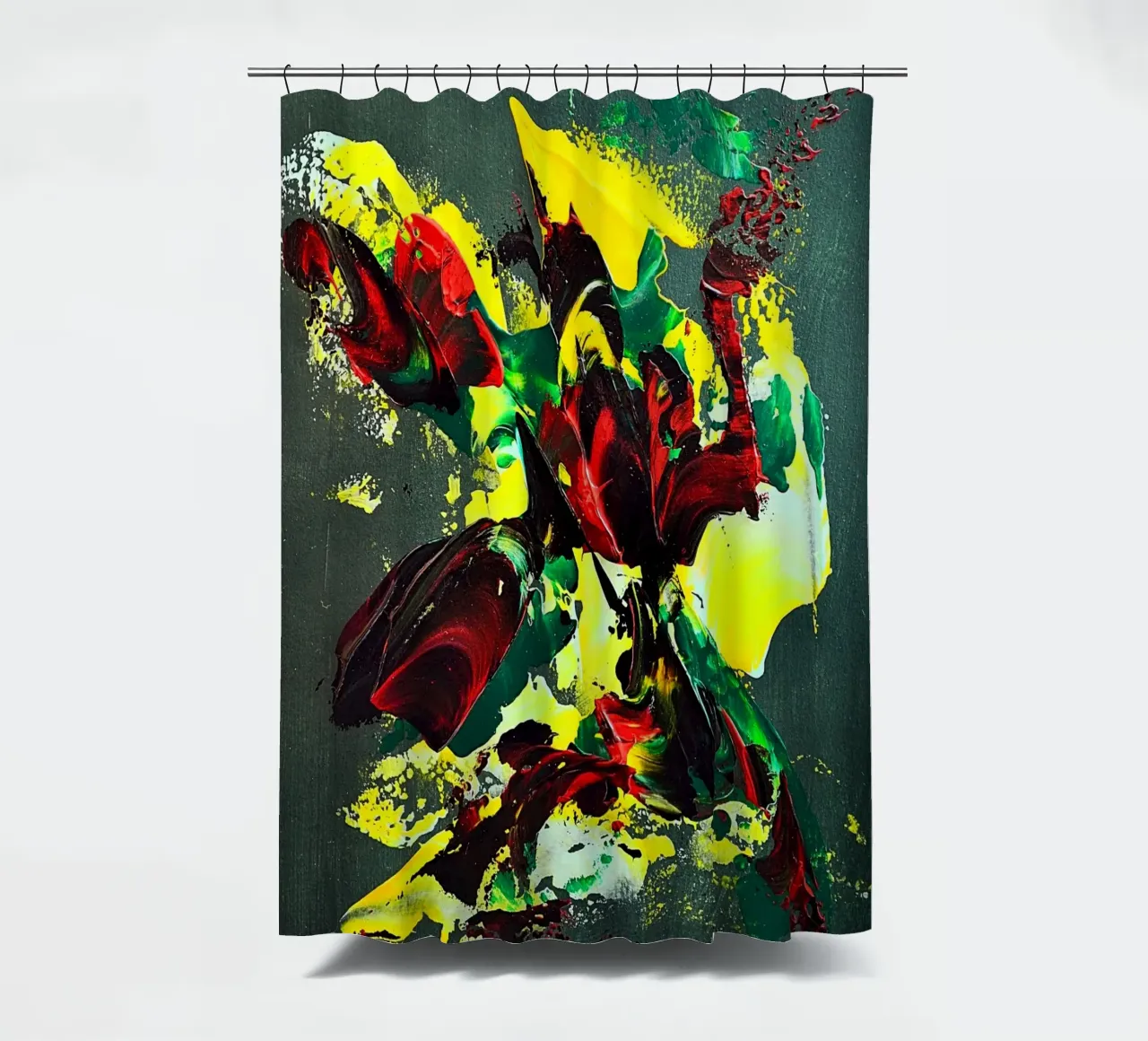 MESSAGE FROM THE HEART 7. Duschvorhang von Thierry Vobmann Abstract painting