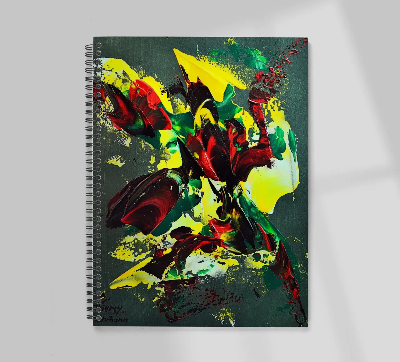 MESSAGE FROM THE HEART 7. diario ad anelli da Thierry Vobmann Abstract painting
