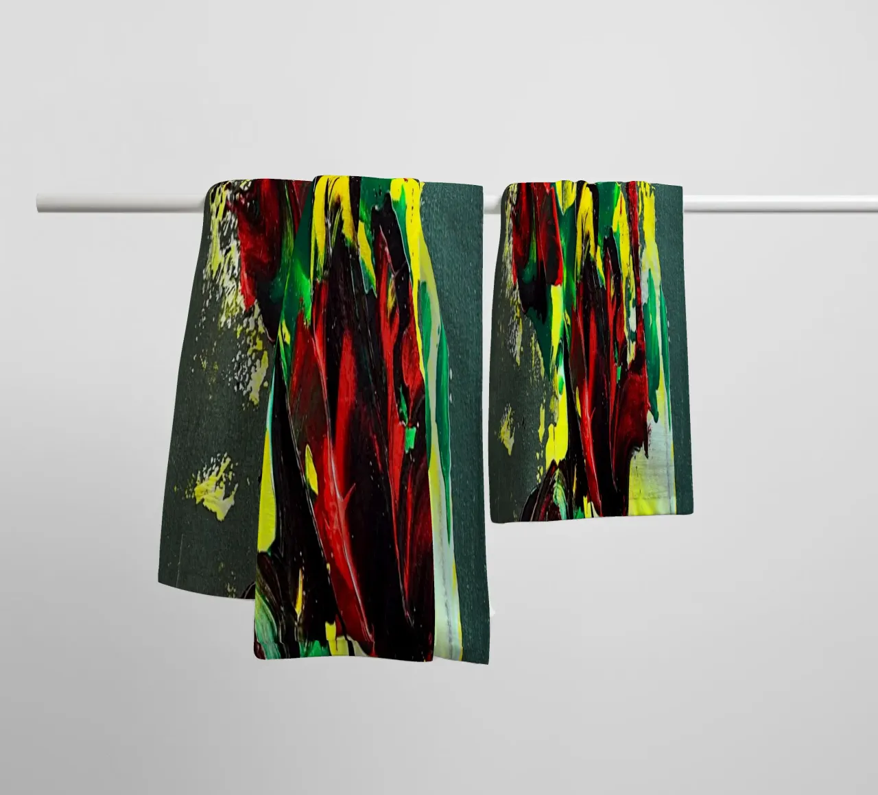 MESSAGE FROM THE HEART 7. asciugamano da bagno da Thierry Vobmann Abstract painting