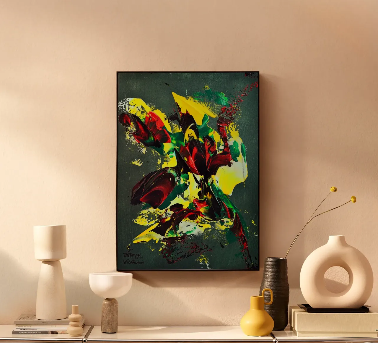 MESSAGE FROM THE HEART 7. alluminio dibond da Thierry Vobmann Abstract painting