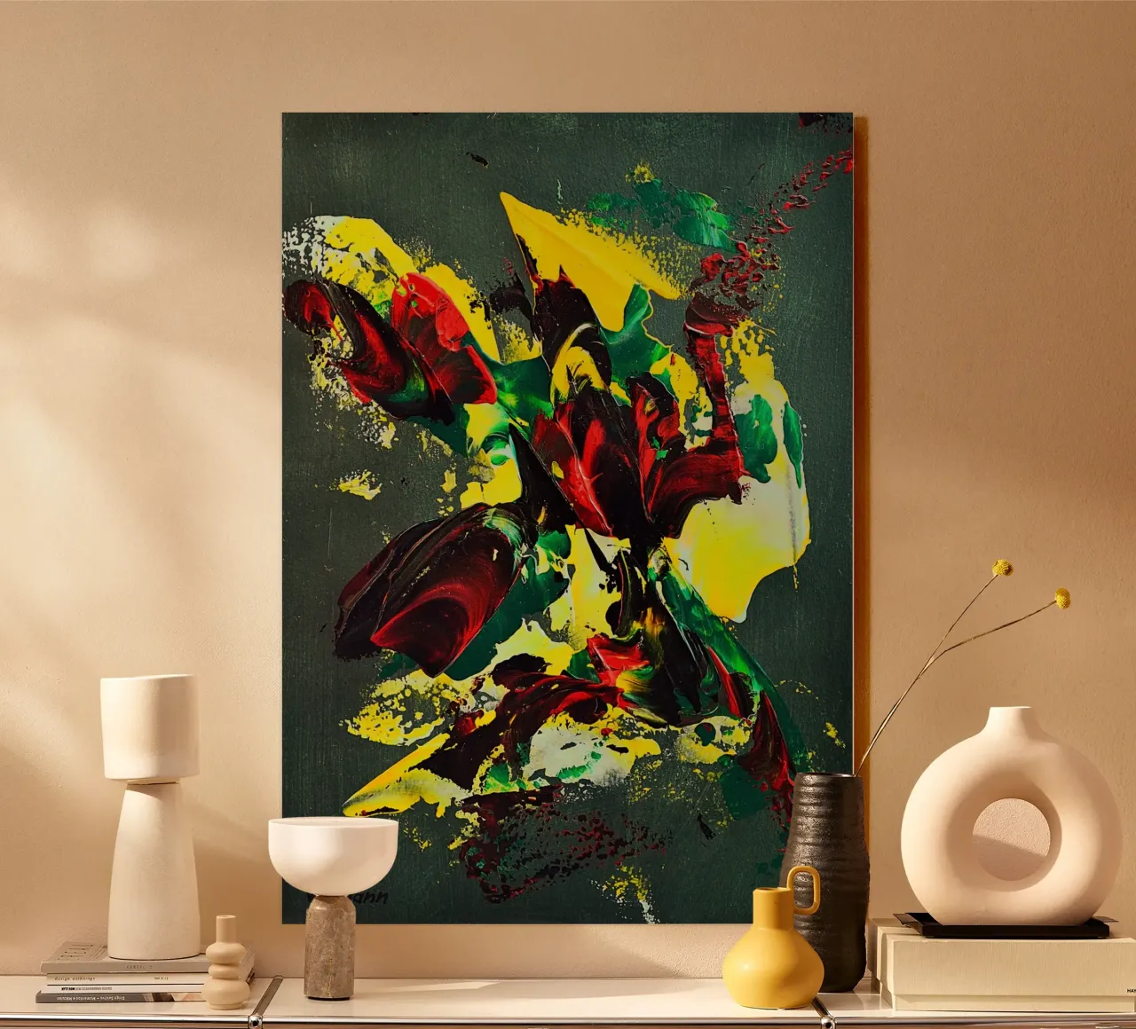 MESSAGE FROM THE HEART 7. alluminio dibond da Thierry Vobmann Abstract painting