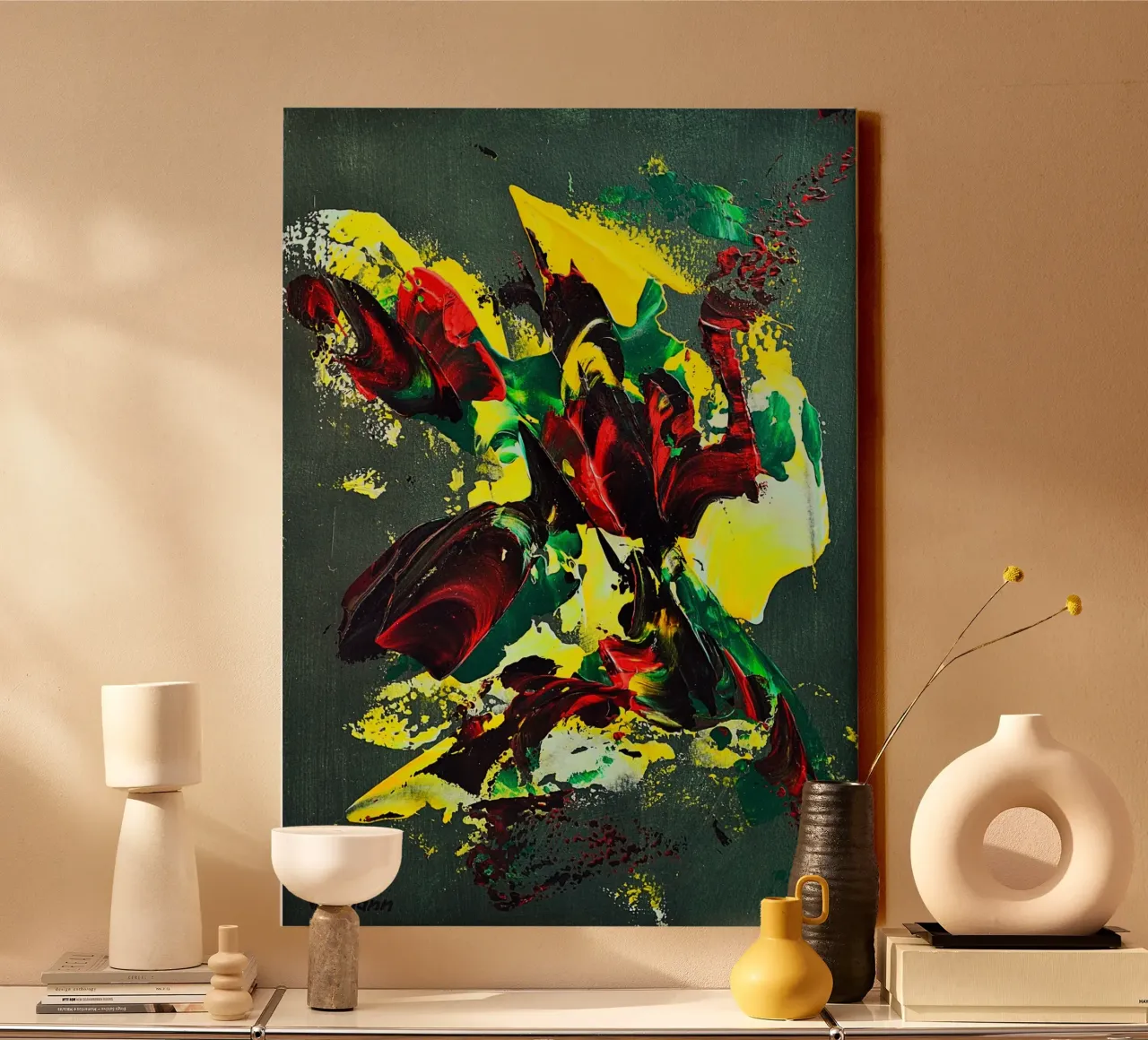 MESSAGE FROM THE HEART 7. tela da Thierry Vobmann Abstract painting