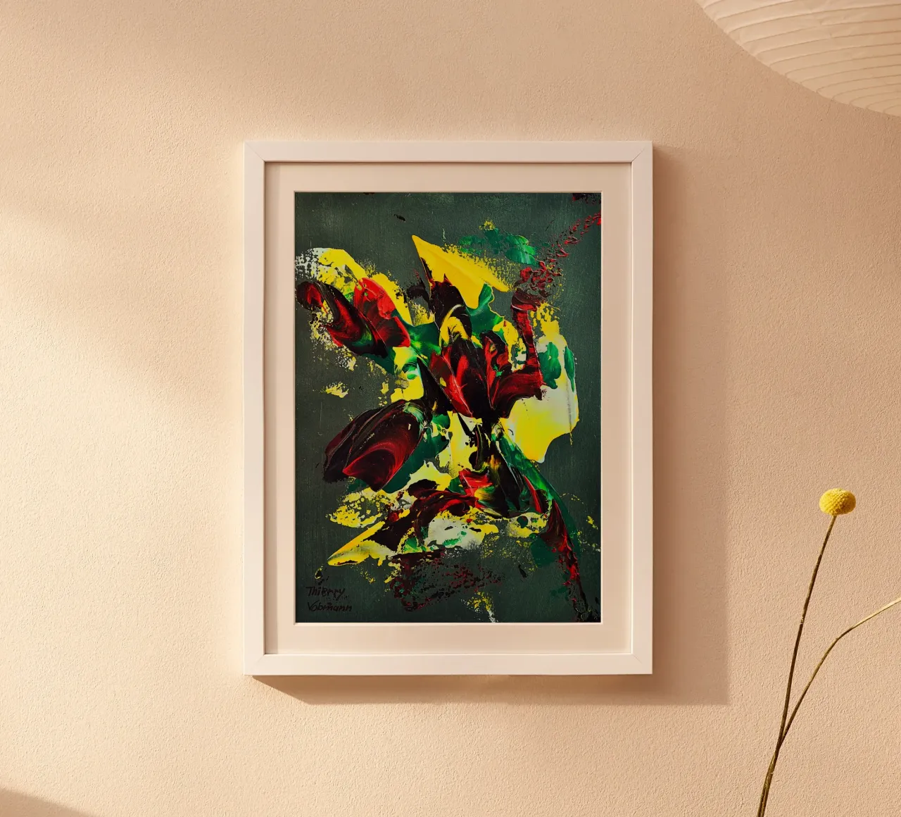MESSAGE FROM THE HEART 7. carta hahnemühle da Thierry Vobmann Abstract painting