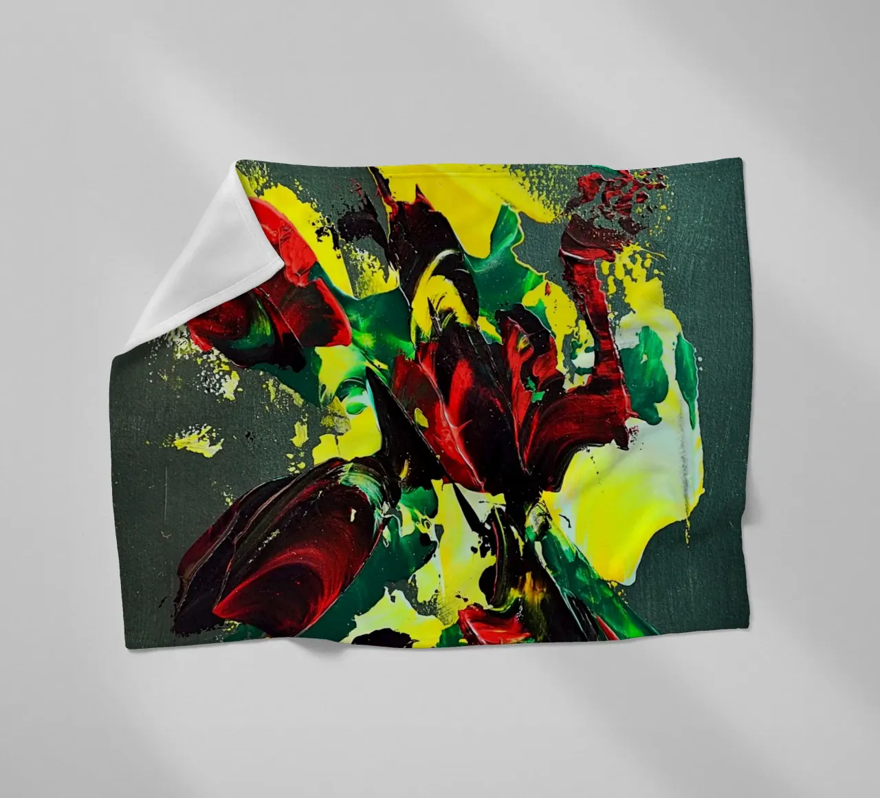 MESSAGE FROM THE HEART 7. coperta in pile da Thierry Vobmann Abstract painting