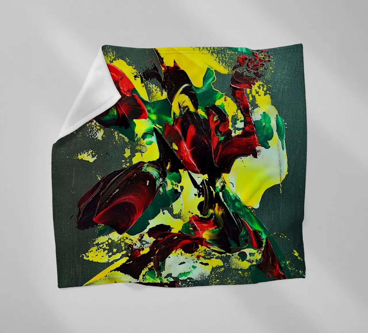 MESSAGE FROM THE HEART 7. coperta in pile da Thierry Vobmann Abstract painting