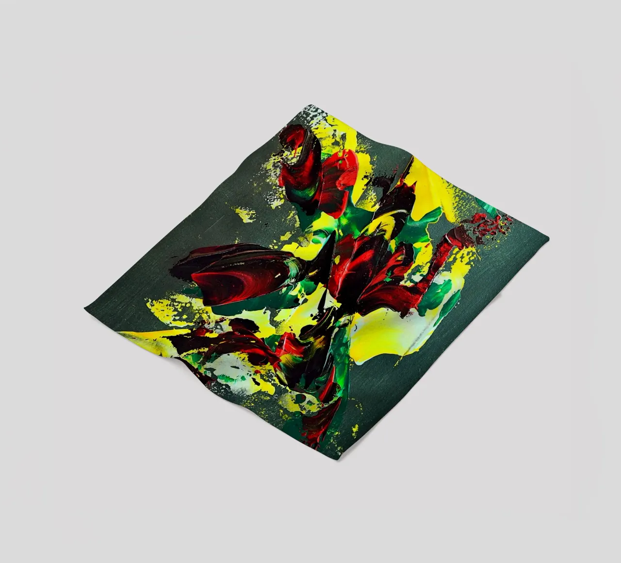 MESSAGE FROM THE HEART 7. coperta in pile da Thierry Vobmann Abstract painting