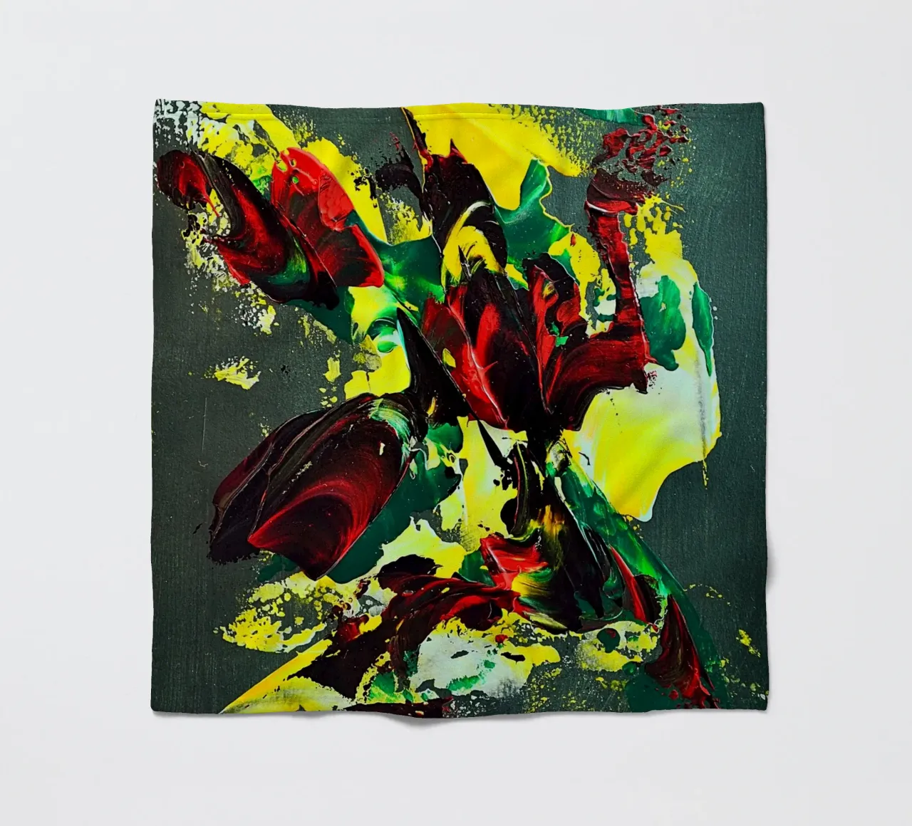 MESSAGE FROM THE HEART 7. coperta in pile da Thierry Vobmann Abstract painting