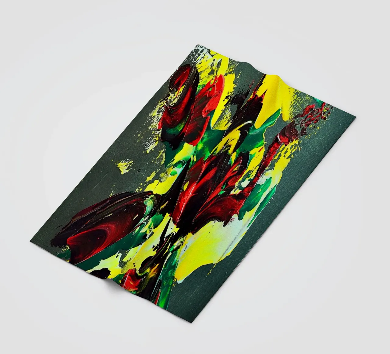 MESSAGE FROM THE HEART 7. coperta in pile da Thierry Vobmann Abstract painting