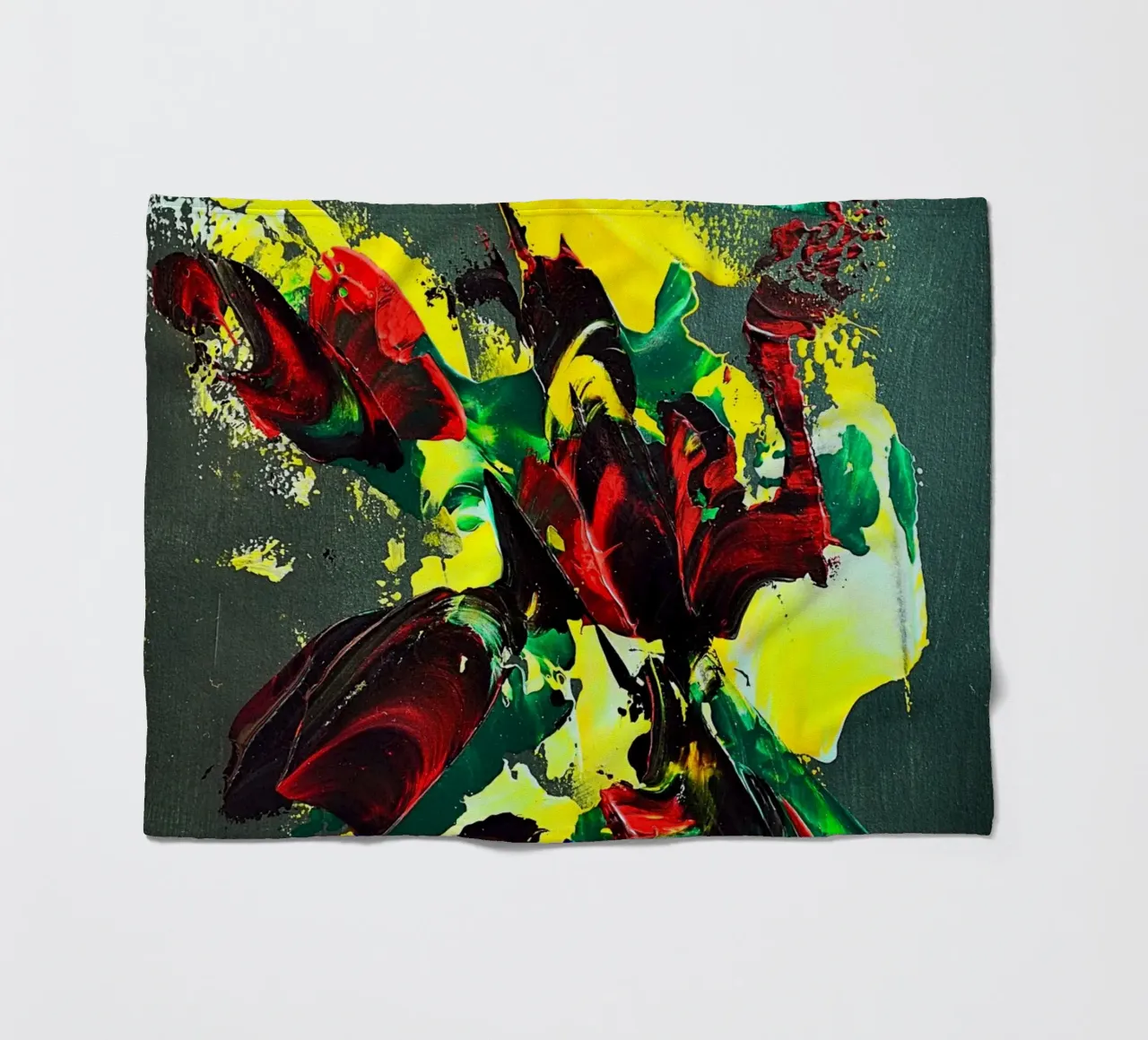 MESSAGE FROM THE HEART 7. coperta in pile da Thierry Vobmann Abstract painting
