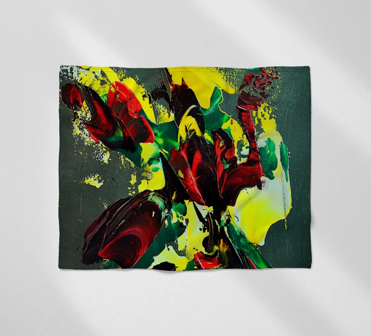 MESSAGE FROM THE HEART 7. coperta in pile da Thierry Vobmann Abstract painting