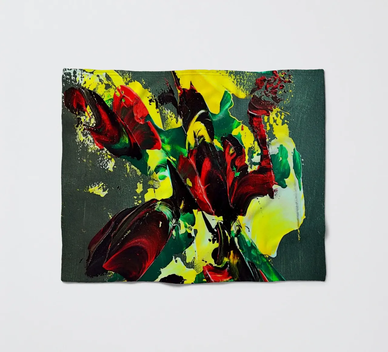 MESSAGE FROM THE HEART 7. coperta in pile da Thierry Vobmann Abstract painting