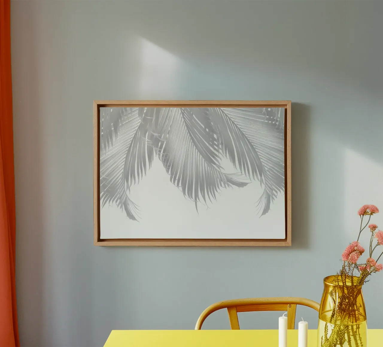 Foglie di palma Finesse 5 tela con Cornice a cassetta da Matthew Katz