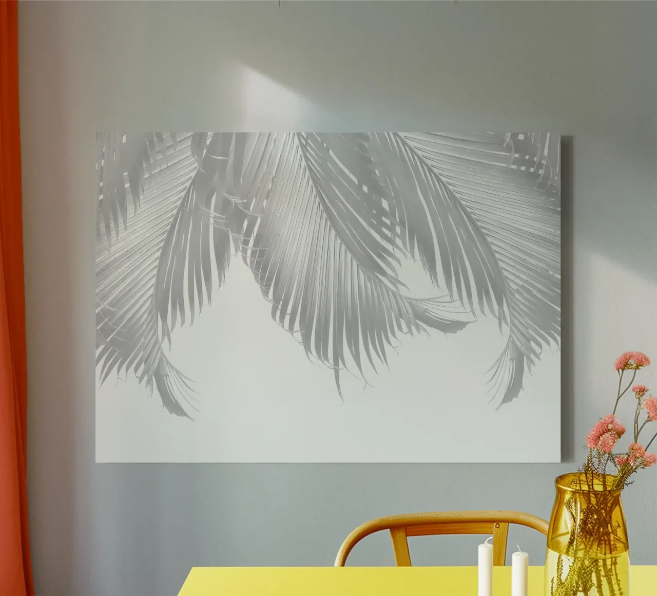 Foglie di palma Finesse 5 tela con Cornice a cassetta da Matthew Katz