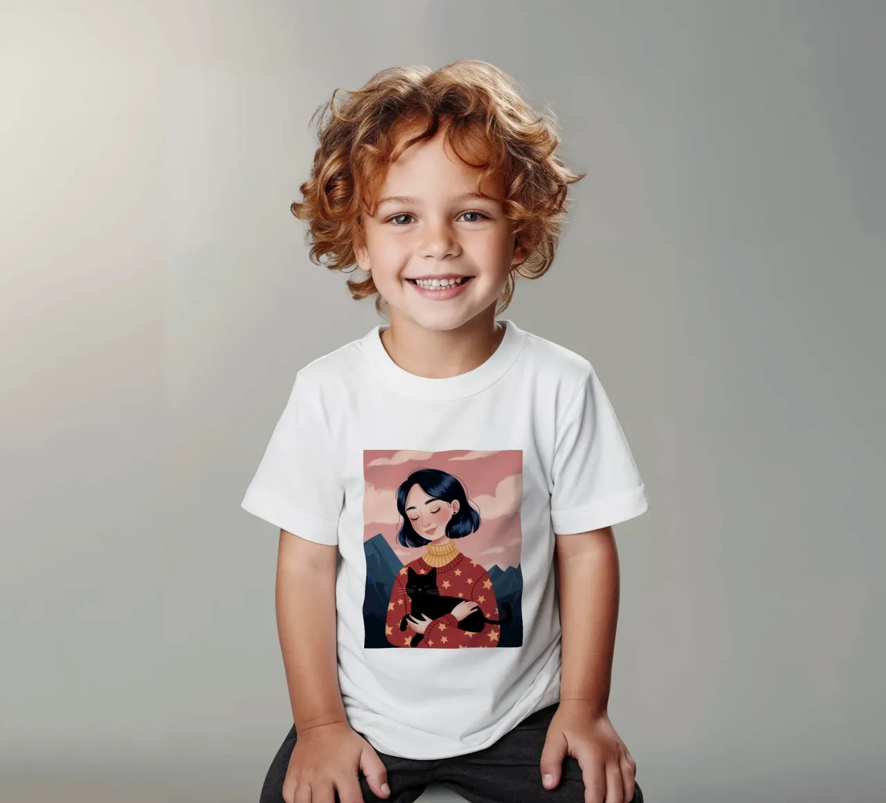 Mountain Companion Portrait kids t-shirt by Lumina Vision