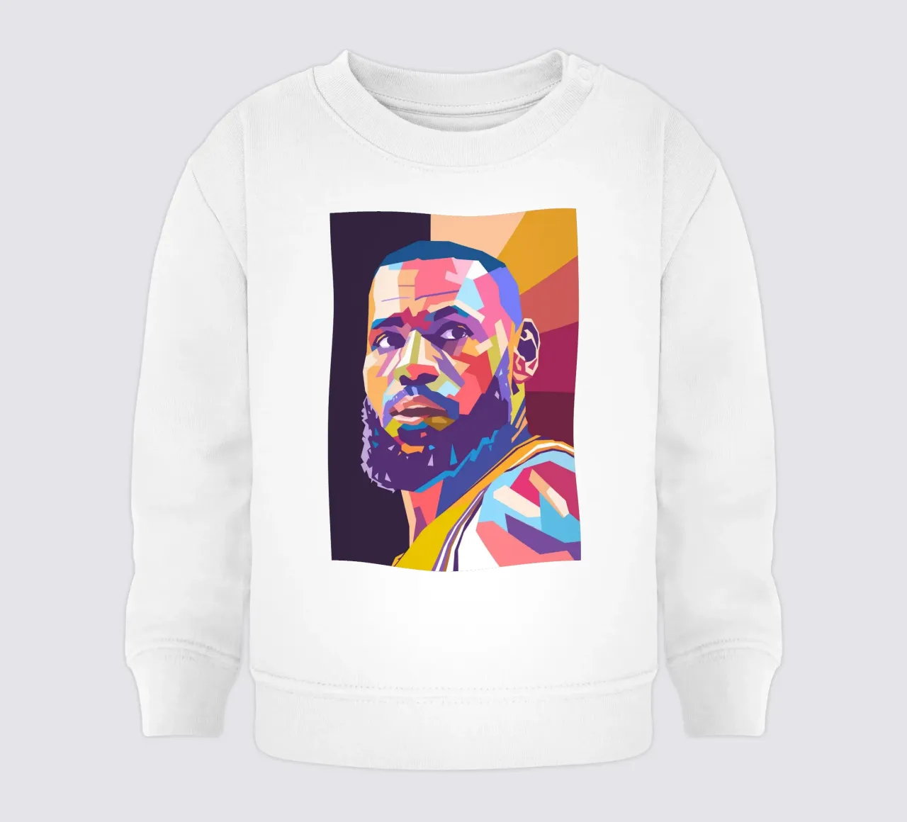 L'iconico giocatore di basket Lebron James pop art felpa neonato da Hantamrata