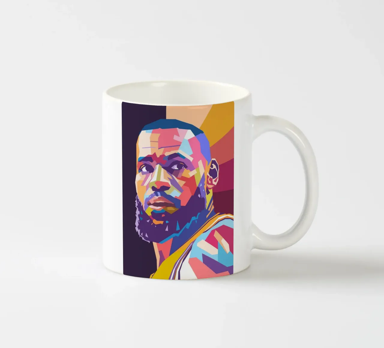 L'iconico giocatore di basket Lebron James pop art tazza in ceramica da Hantamrata