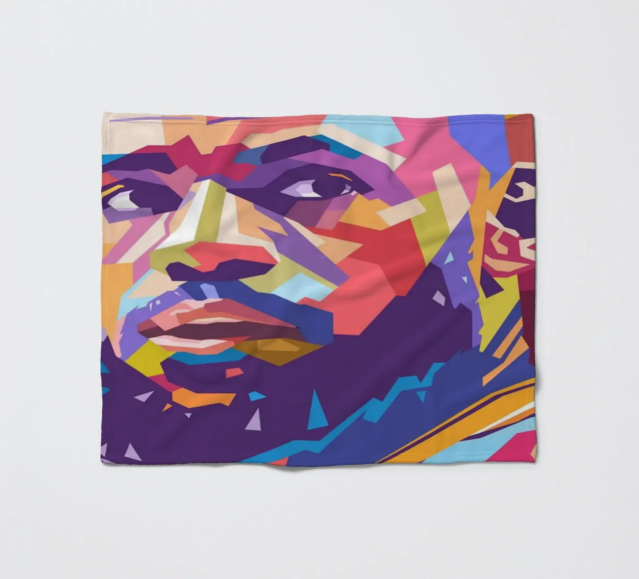 L'iconico giocatore di basket Lebron James pop art coperta in pile da Hantamrata
