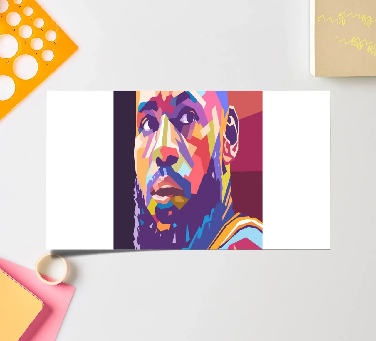 Iconic Basketball player Lebron James pop art sticker sheet by Hantamrata