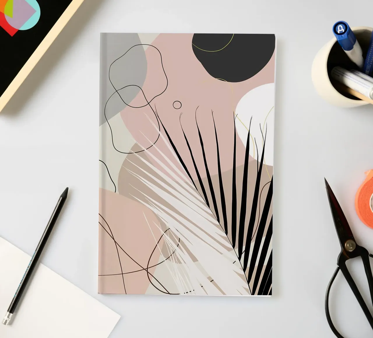 Minimum Yin Yang Palm 1 notebook by Aiden Garcia