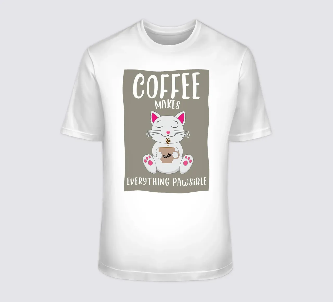 Citazioni su caffè e gatti t-shirt da Bartosz Powalka
