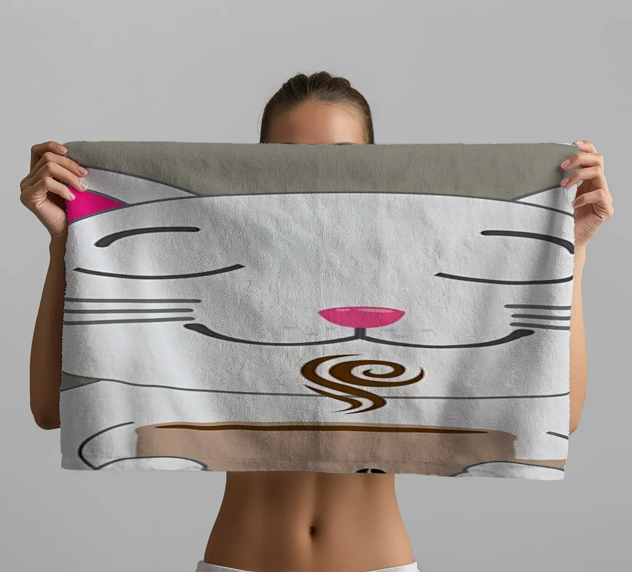 Citazioni su caffè e gatti asciugamano da bagno da Bartosz Powalka