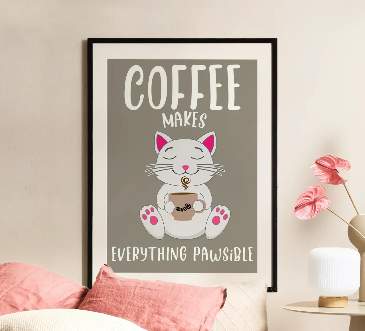 Coffee and Cats Quotes hahnemühle by Bartosz Powalka
