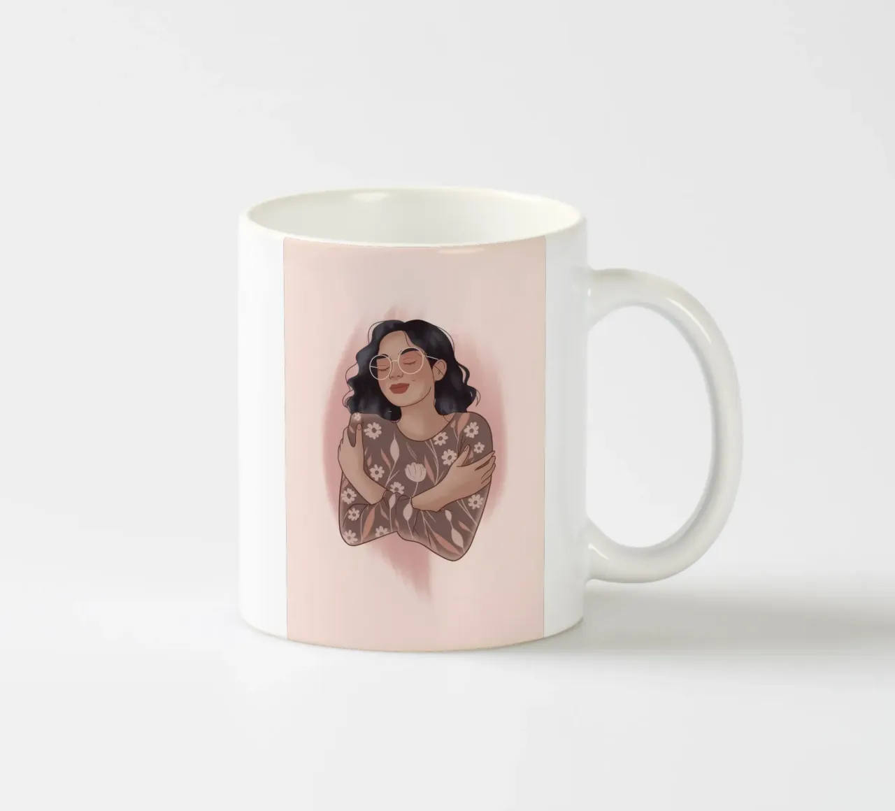 Retrato de un abrazo acogedor taza de cerámica de Lumina Vision