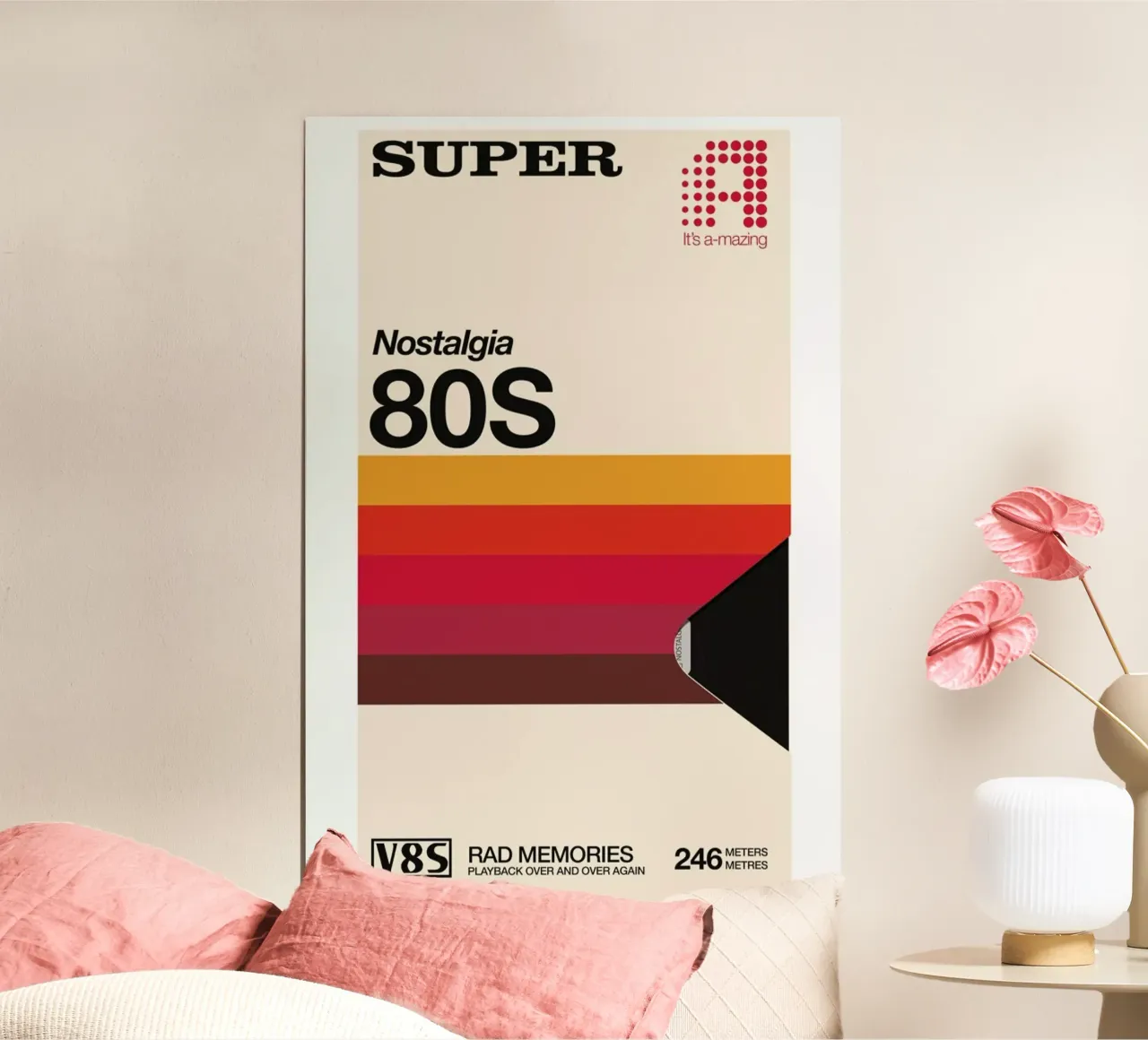 Super Tape poster con telaio in alluminio da Matheus Lopes Castro