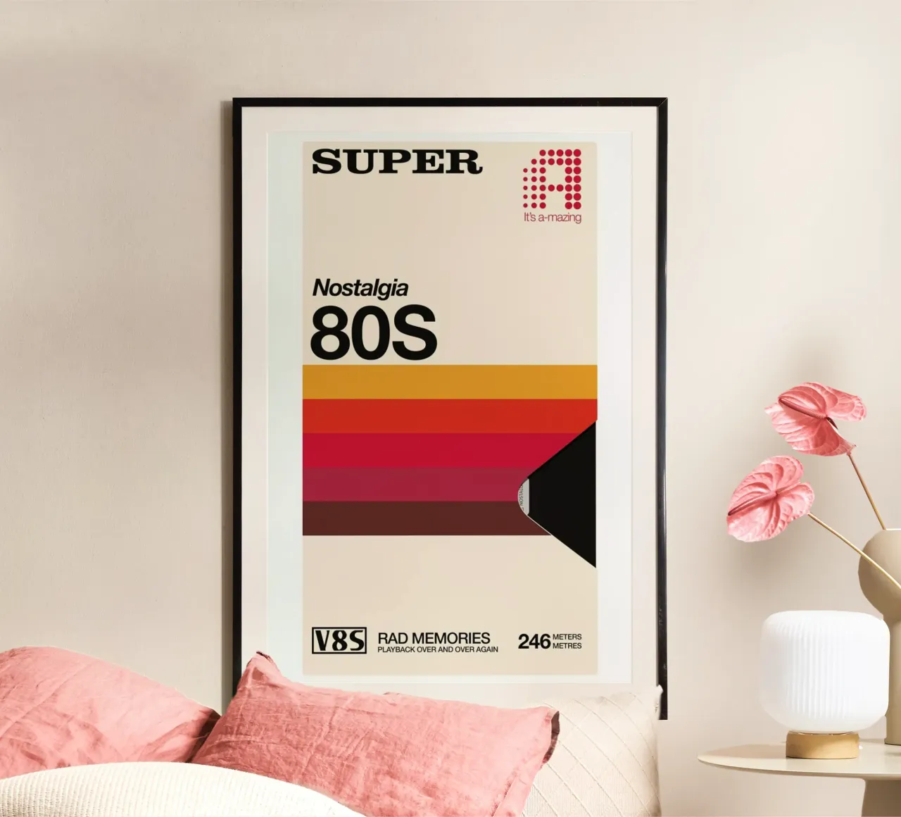 Super Tape poster con telaio in alluminio da Matheus Lopes Castro