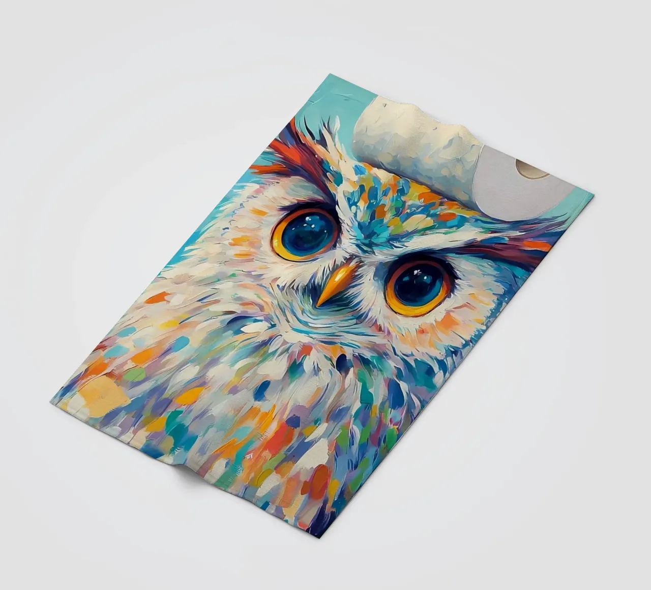 Eule mit Toilettenpapier Fleecedecke von Adrian Patel