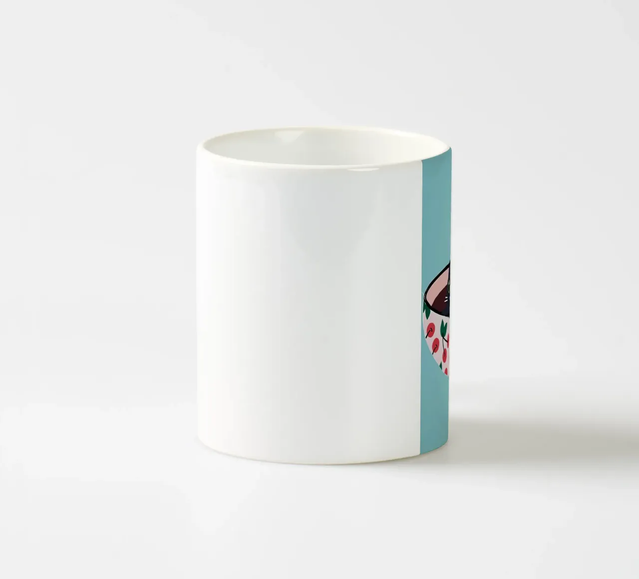 Black Cat in Teacup ceramic mug by Bartosz Powalka
