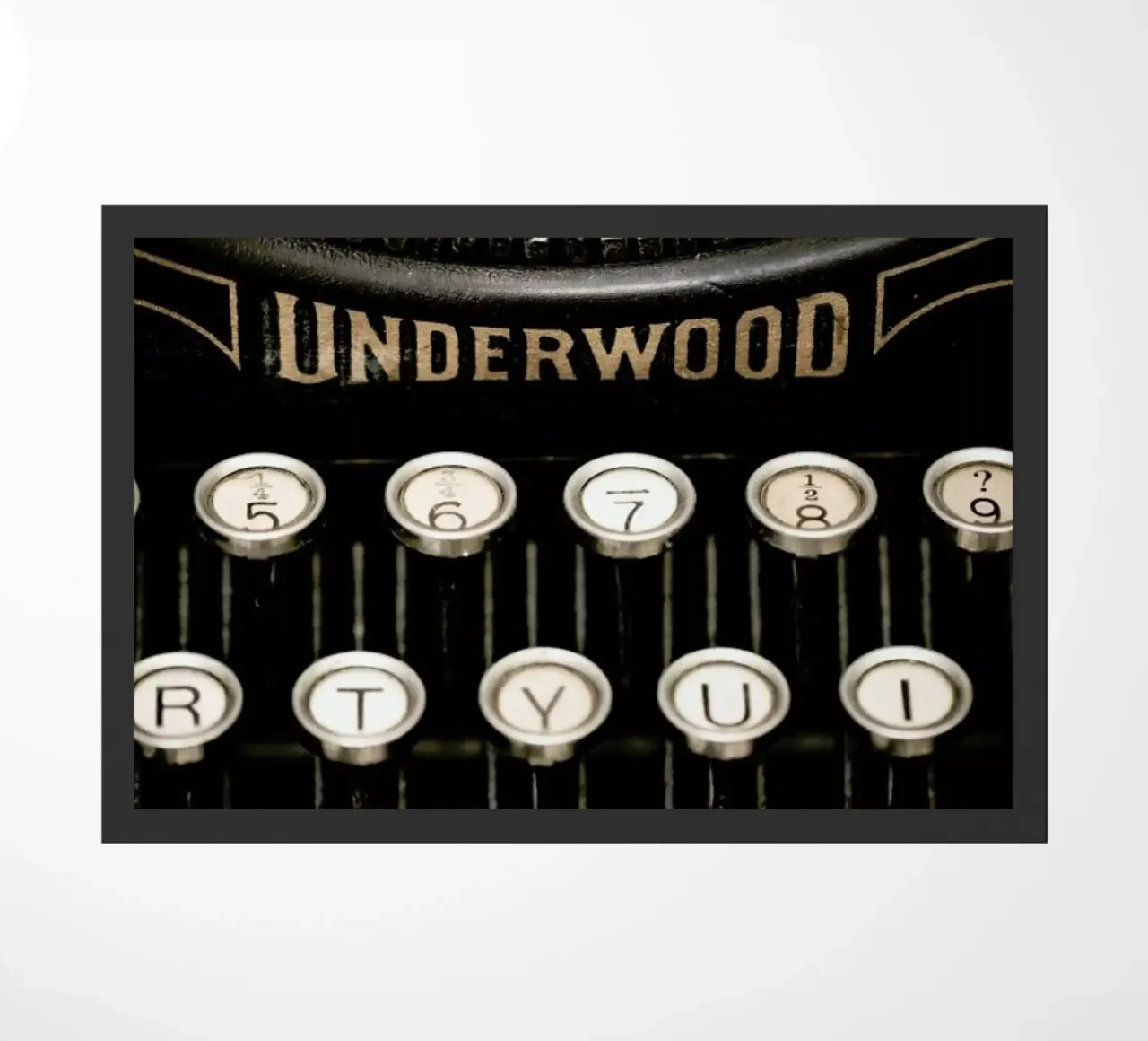 Underwood Typewriter doormat by Magdalena Martin Photography