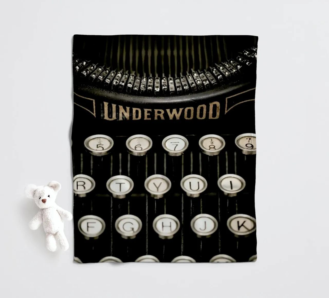 Underwood Typewriter fleece blanket by Magdalena Martin Photography