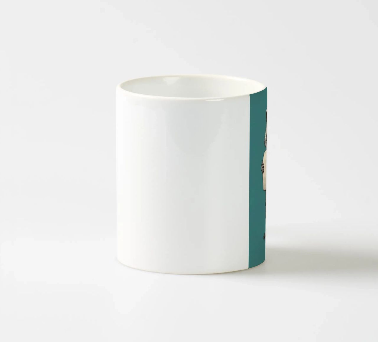 Procione con carta igienica in mano tazza in ceramica da Adrian Patel