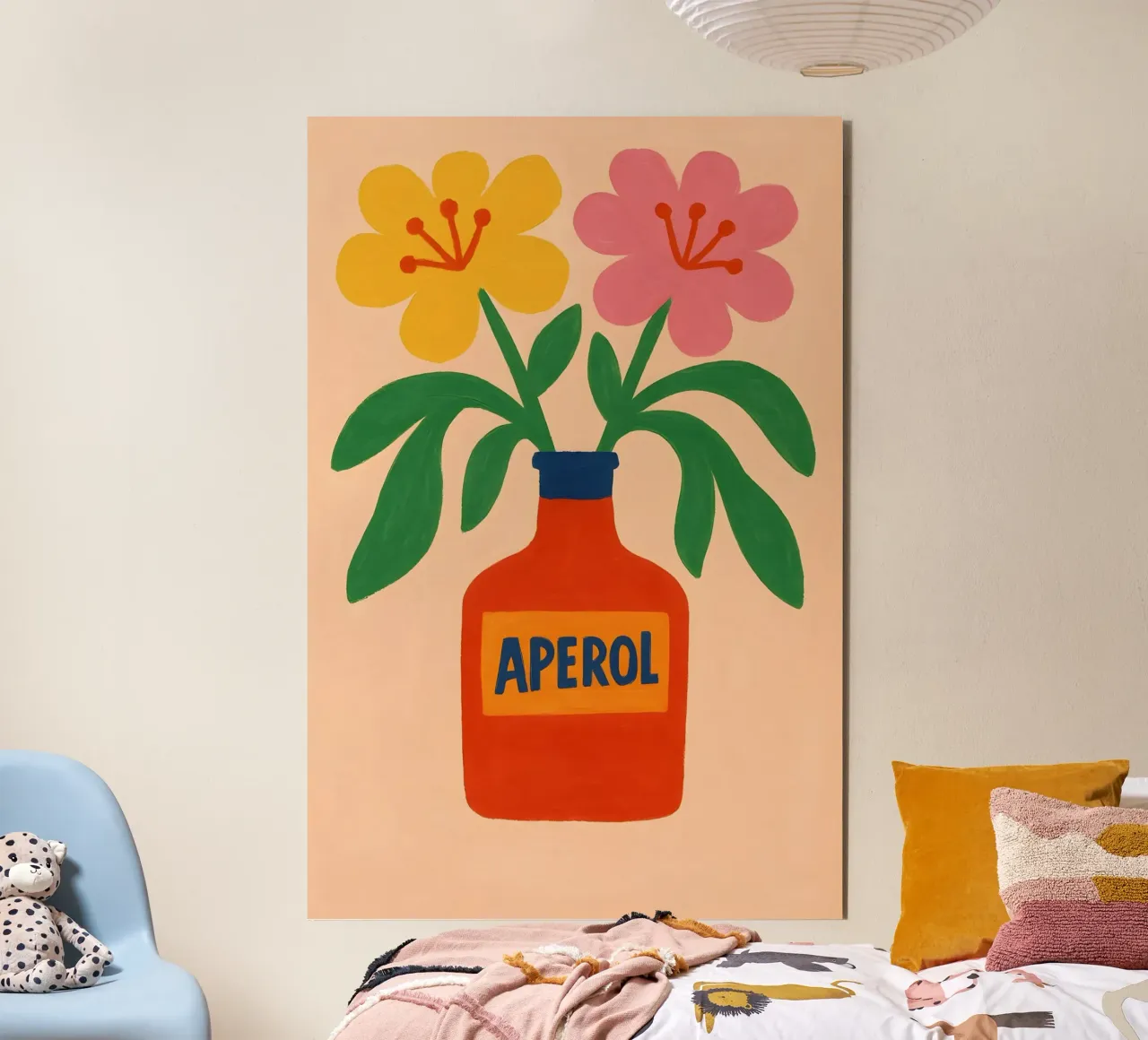 Aperol Bloom – Italian Summer in a Bottle alluminio dibond da Grande Bellezza