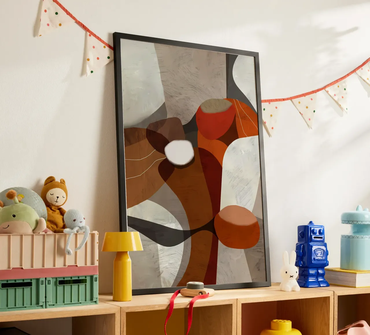 Astratto moderno 85 poster con telaio in alluminio da Aiden Garcia