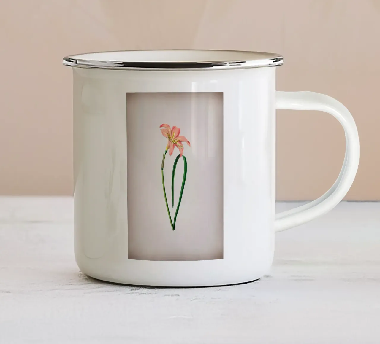 Botaniche floreali vintage tazza in smalto da Nicholas Campbell