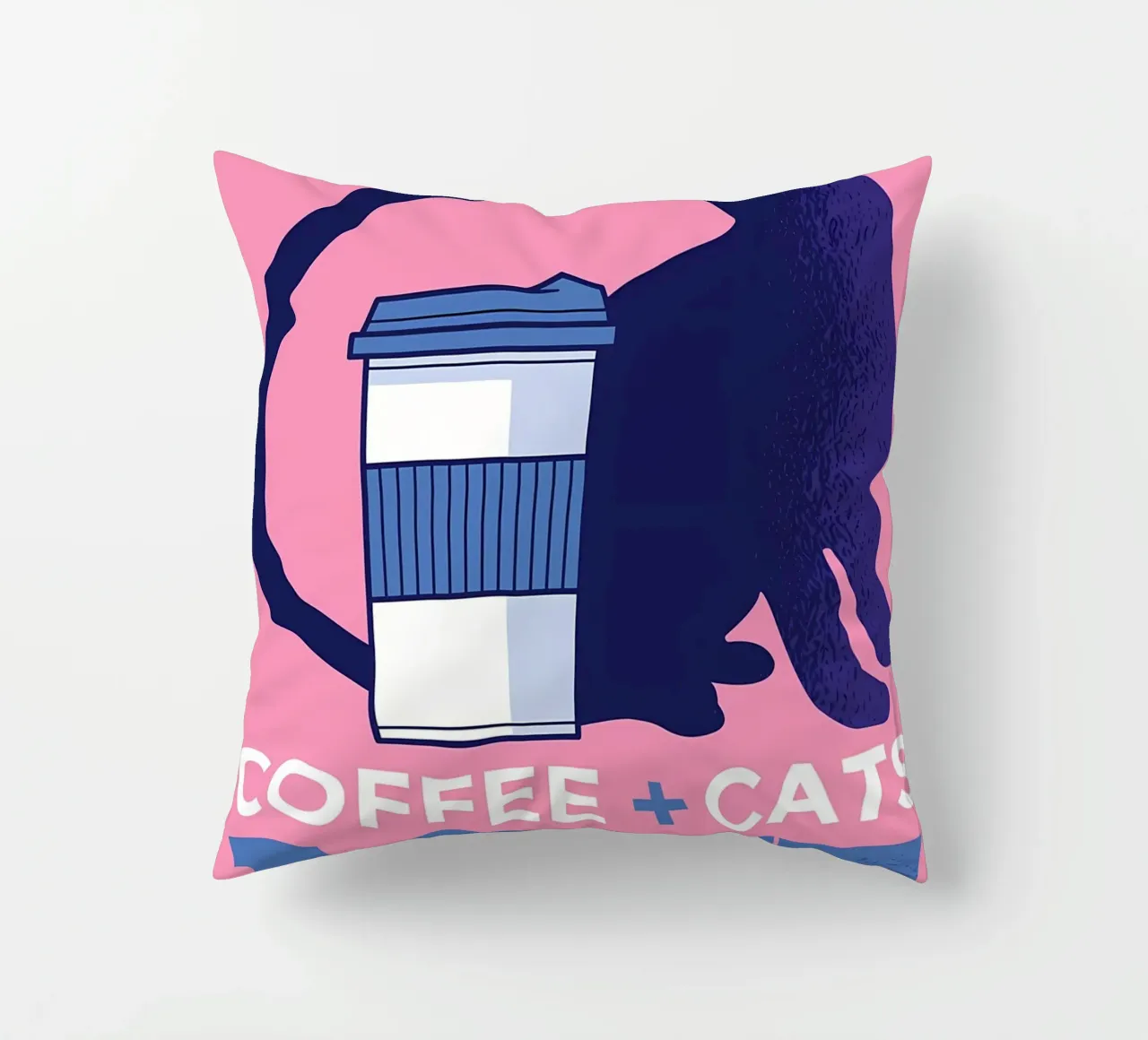 Caffè e gatti sono amore cuscino da Bartosz Powalka