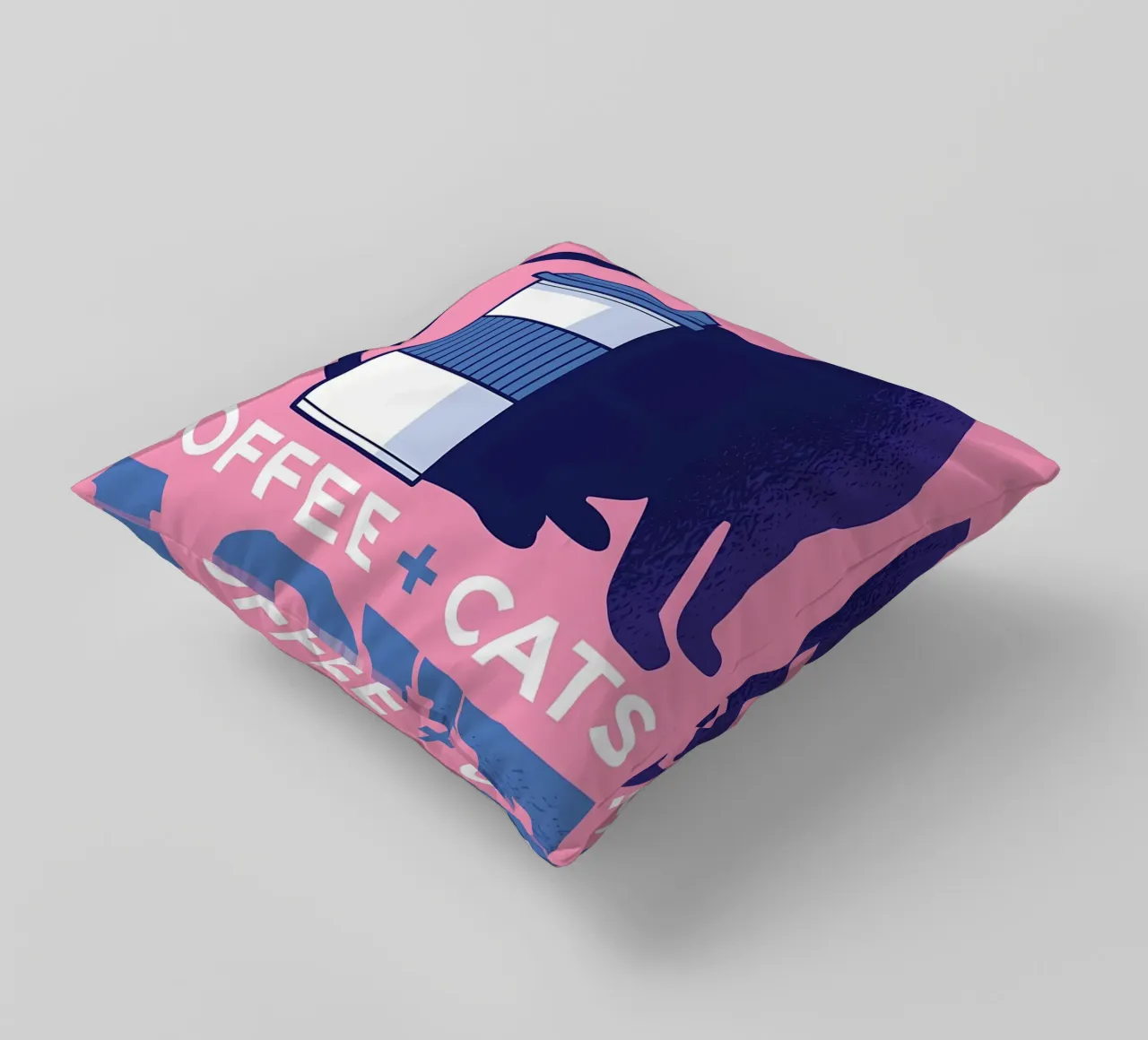 Caffè e gatti sono amore cuscino da Bartosz Powalka