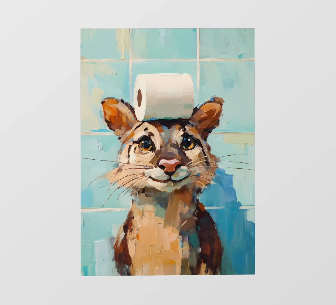 Cat with Toilet Paper Hat photo wallpaper by Adrian Patel