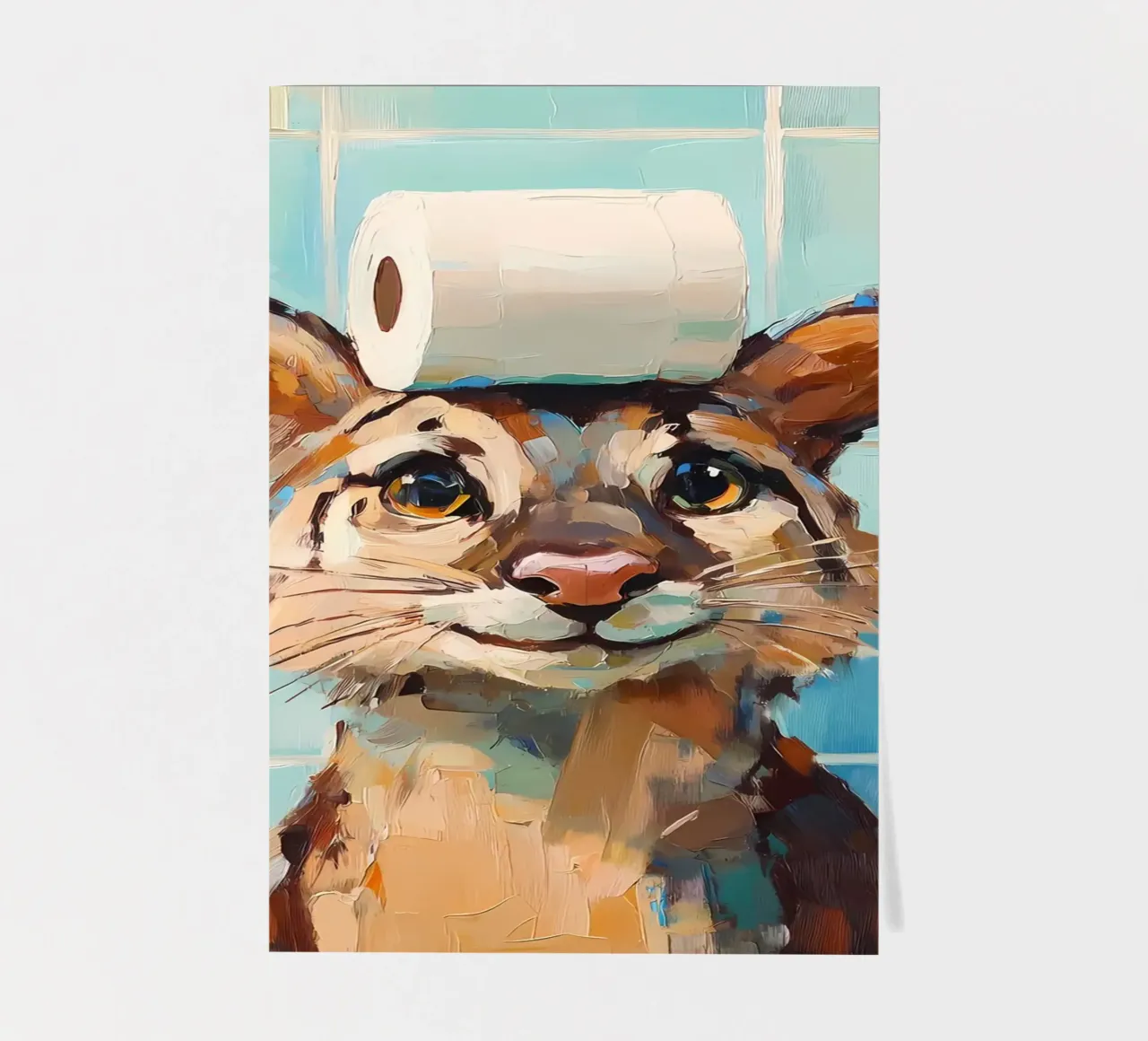 Cat with Toilet Paper Hat sticker sheet by Adrian Patel