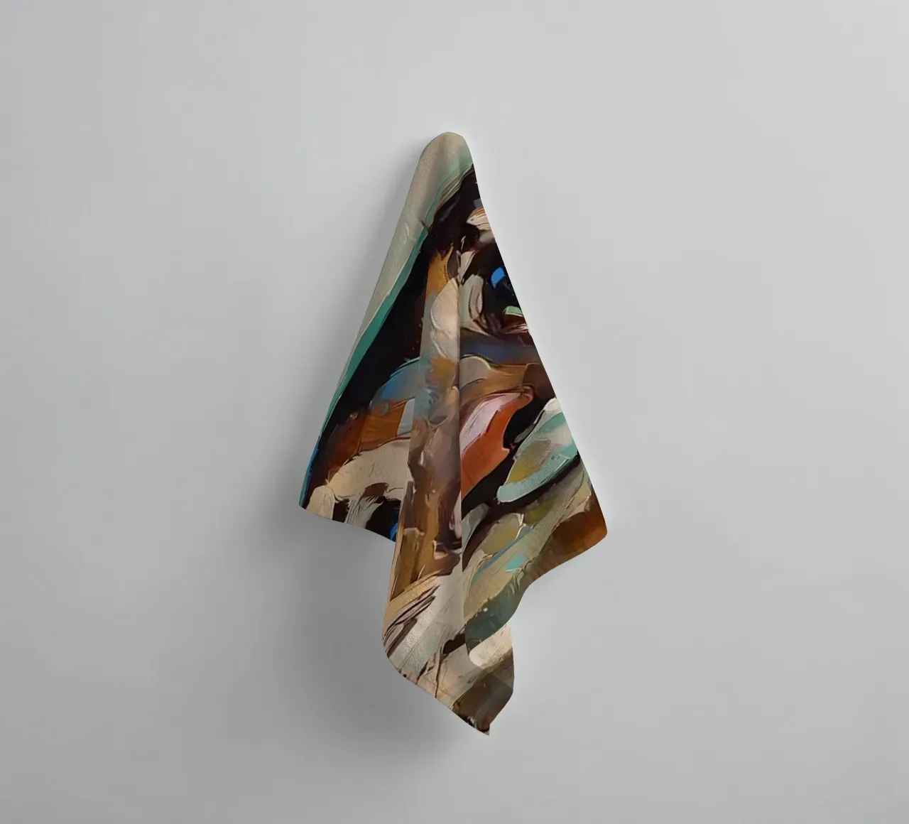 Katze mit Toilettenpapierhut Handtuch von Adrian Patel