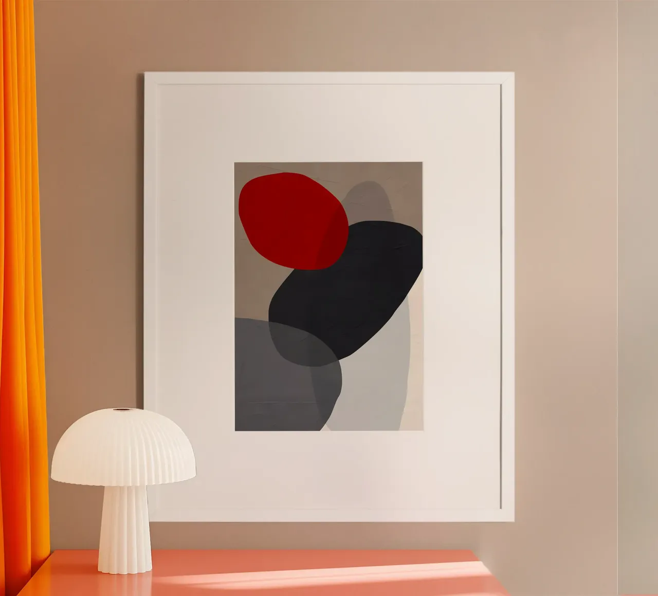 ASTRATTO ORGANICO 126A poster con telaio in plastica da Aiden Garcia