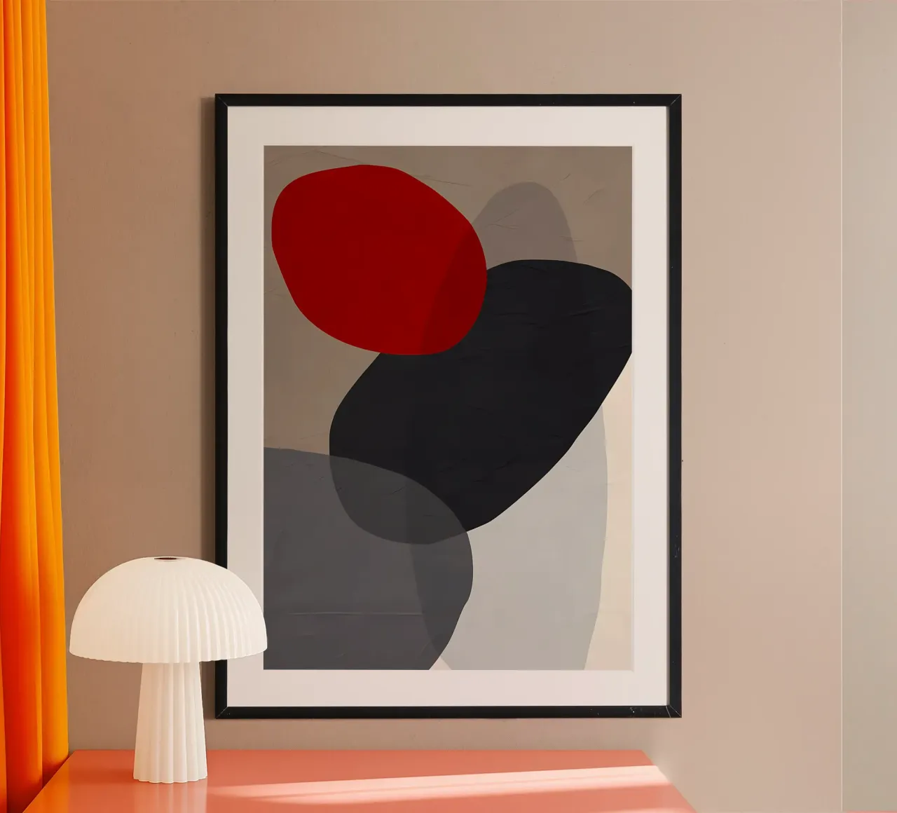 ASTRATTO ORGANICO 126A poster con telaio in plastica da Aiden Garcia