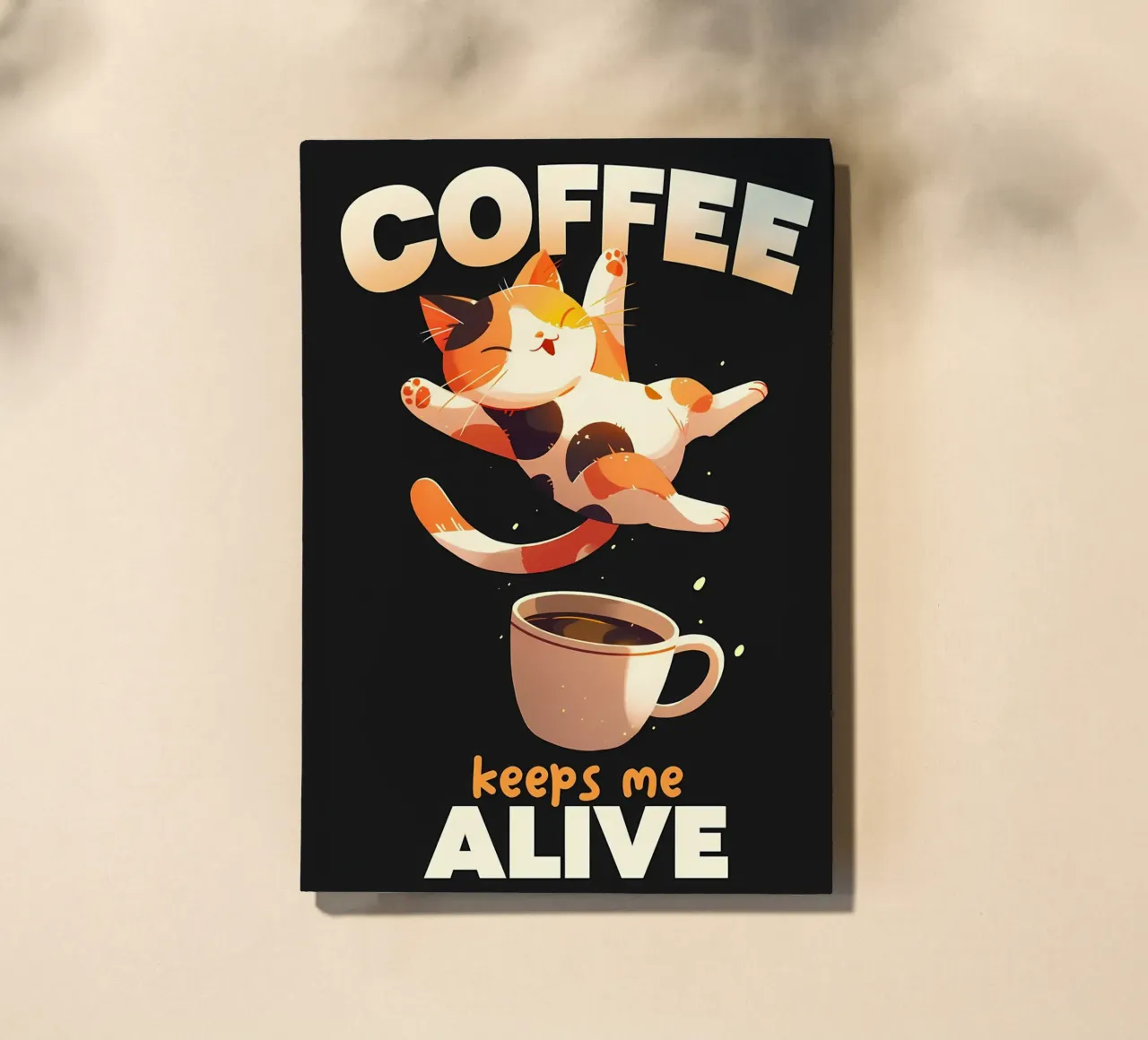 Coffee Keeps Me Alive Cat notebook by Bartosz Powalka