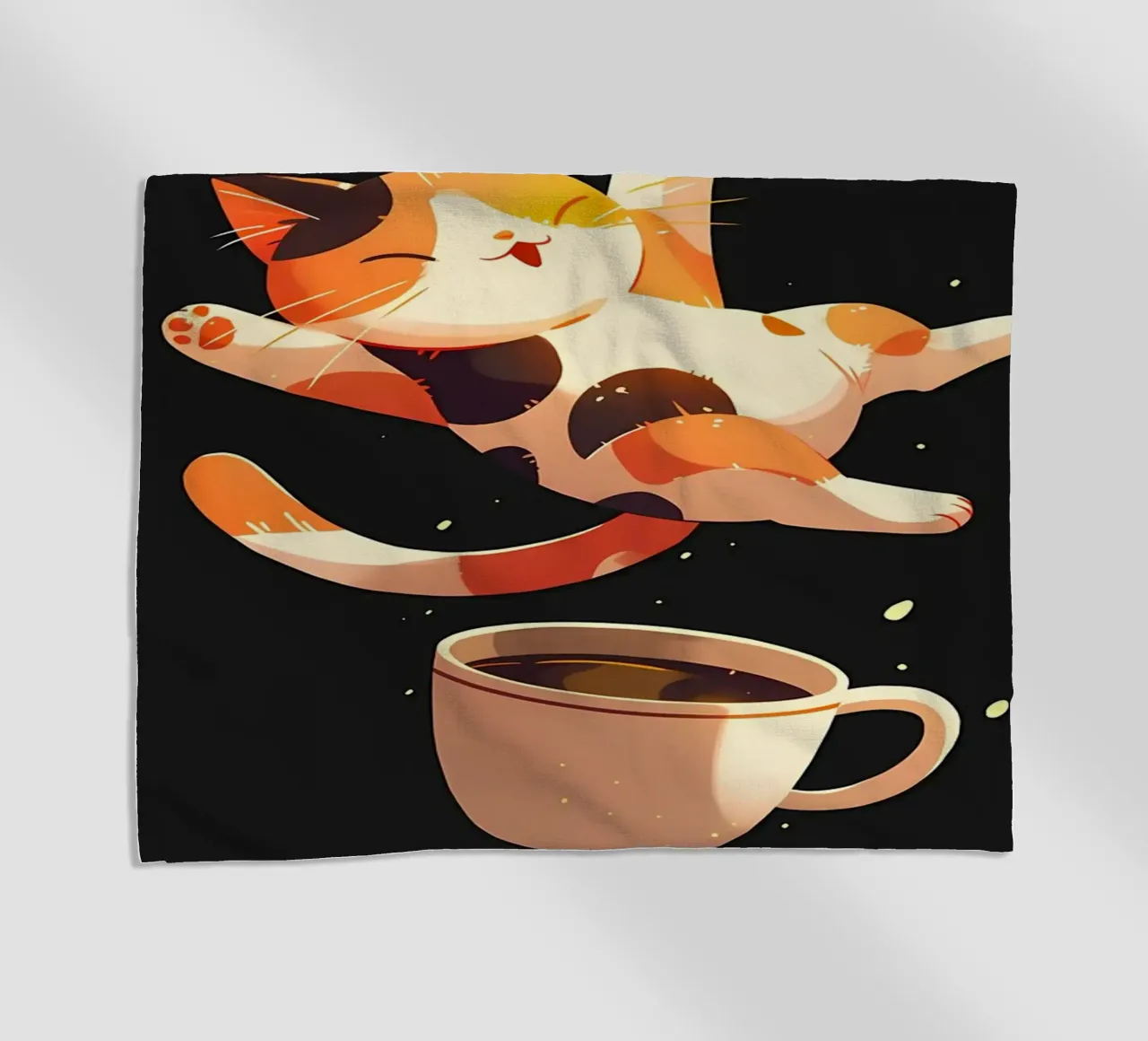 Il caffè mi tiene in vita Cat telo mare da Bartosz Powalka