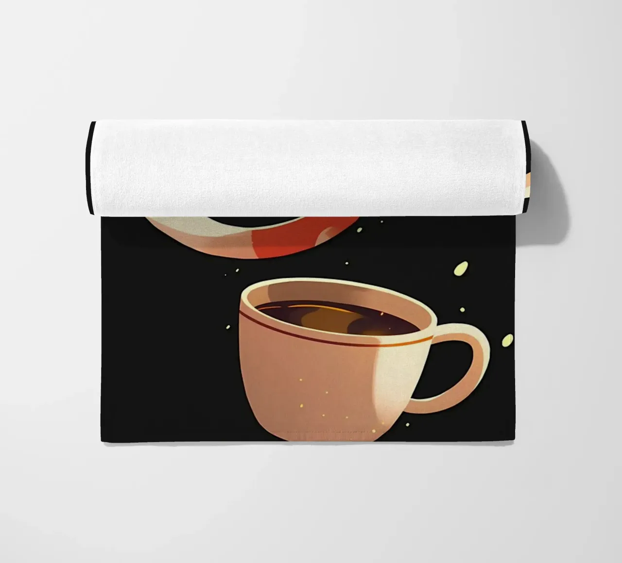 Coffee Keeps Me Alive Cat beach towel by Bartosz Powalka