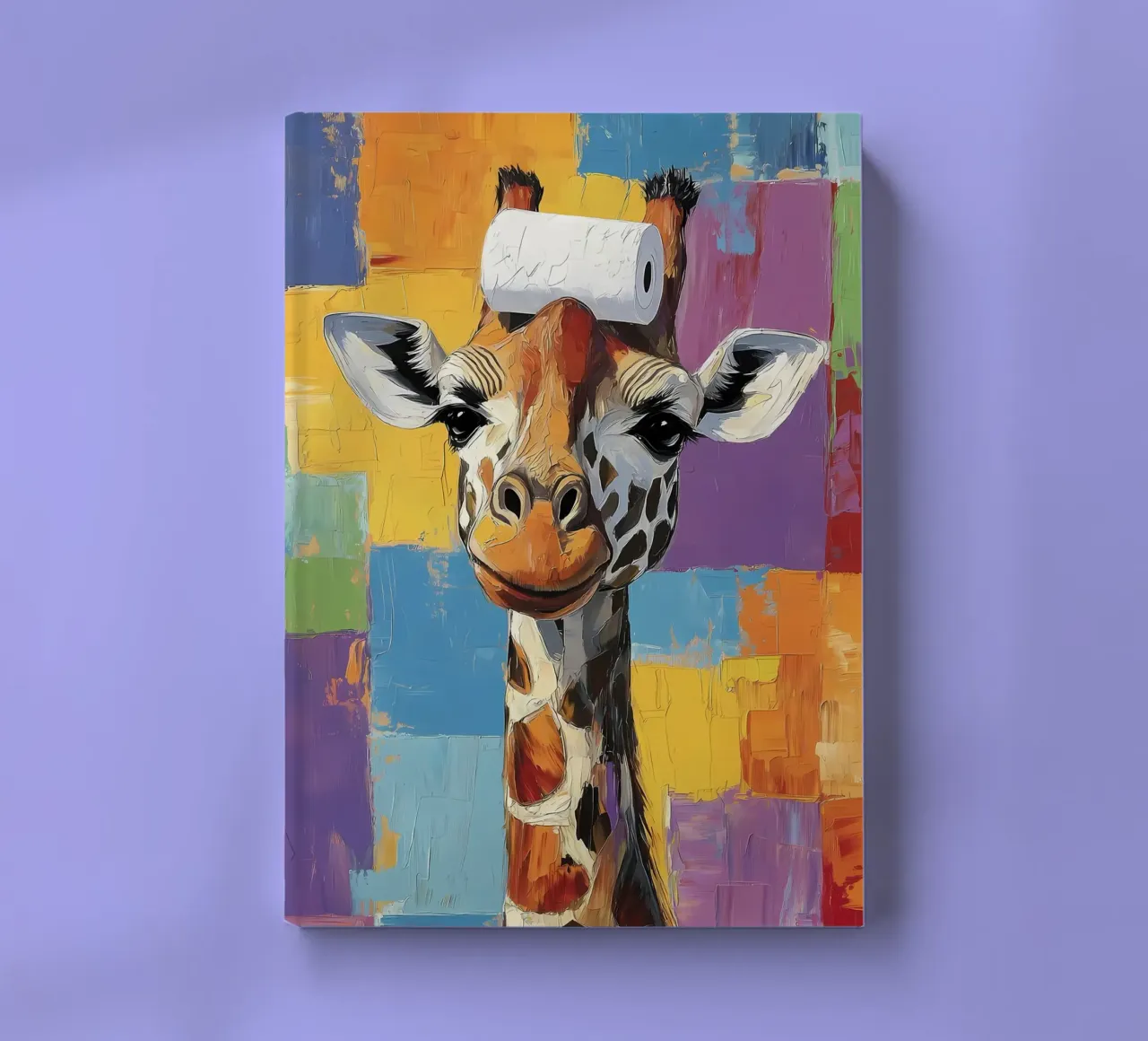 Giraffe with Toilet Paper notebook by Adrian Patel